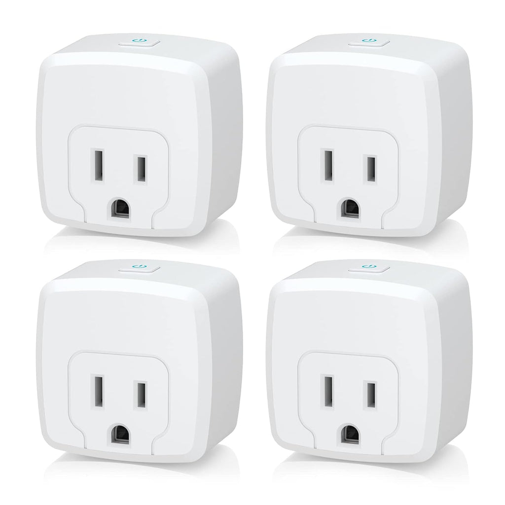 15A Smart Plug, Mini WiFi Outlet Works with Smart Life, 2.4Ghz, 4 Pack | Alexa, Google Home Assistant, Remote Control
