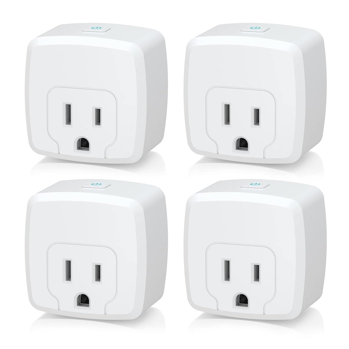 15A Smart Plug, Mini WiFi Outlet Works with Smart Life, 2.4Ghz, 4 Pack | Alexa, Google Home Assistant, Remote Control