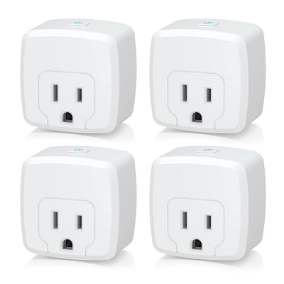 15A Smart Plug, Mini WiFi Outlet Works with Smart Life, 2.4Ghz, 4 Pack | Alexa, Google Home Assistant, Remote Control