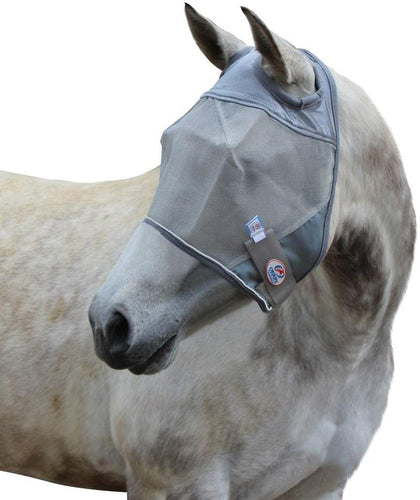 UV-Blocker Premium Reflective Safety Horse Fly Mask Without Ears or Nose Cover with One Year Warranty