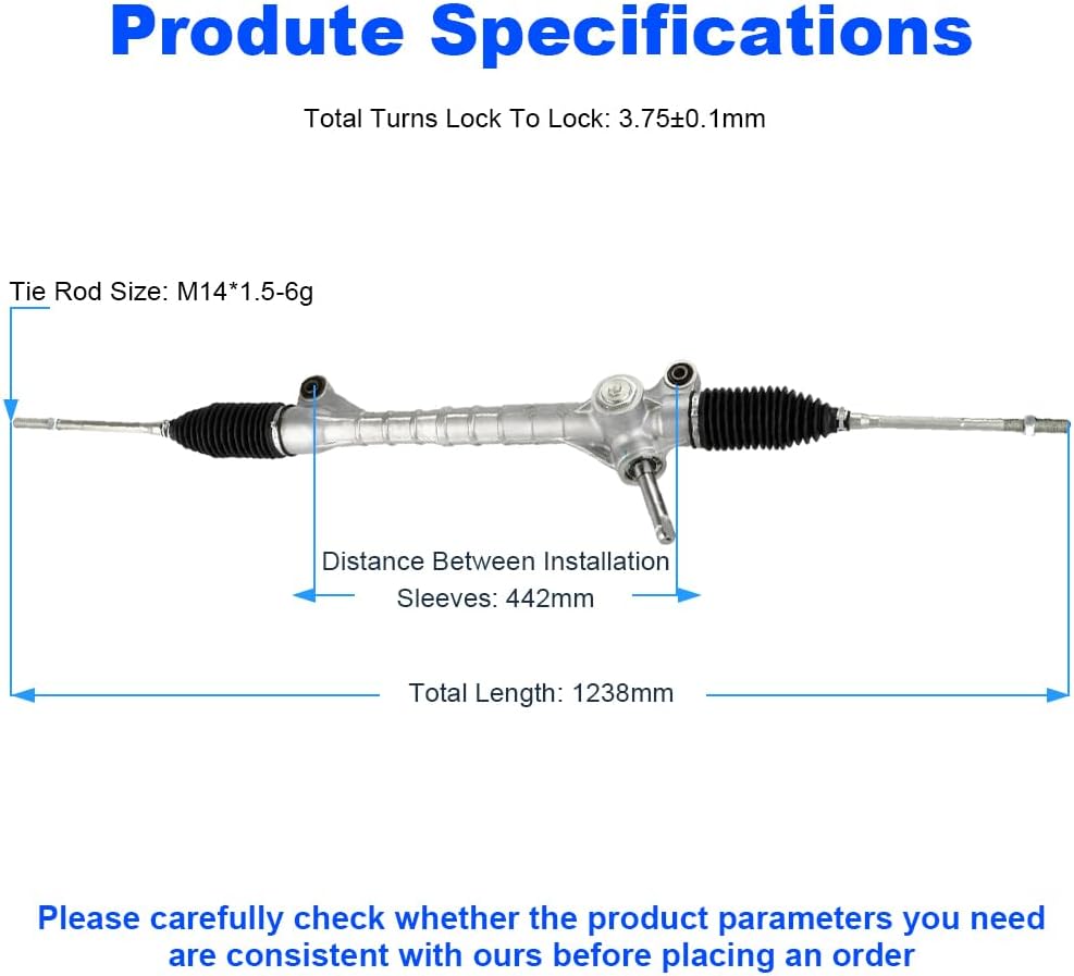 Power Steering Rack and Pinion Assembly Compatible with Chevrolet Equinox