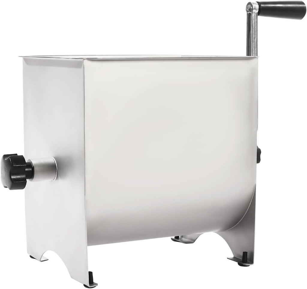Manual Meat Mixer, 20 lbs Stainless Steel Meat Mixer with Lid Sausge Mixer Machine Hand Beef Mixer Meat Processing