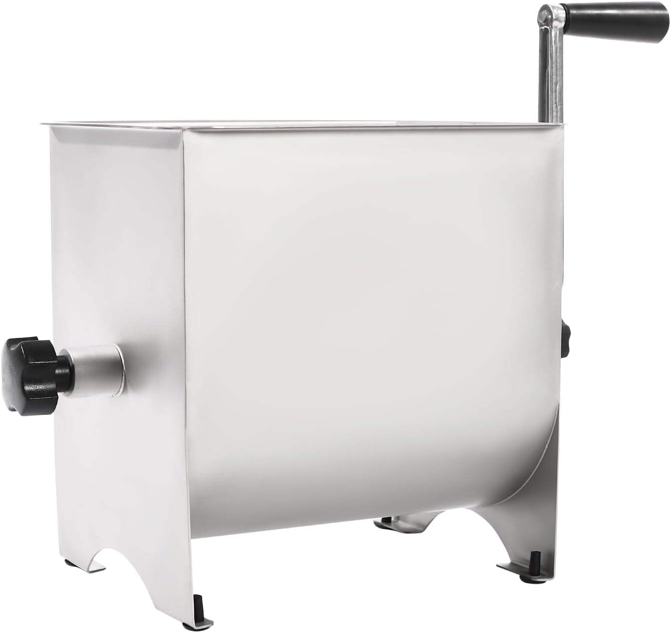Manual Meat Mixer, 20 lbs Stainless Steel Meat Mixer with Lid Sausge Mixer Machine Hand Beef Mixer Meat Processing