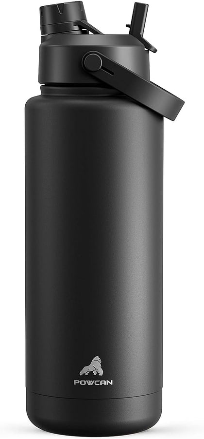 40 oz Insulated Water Bottle with 2-in-1 Straw and Spout Lid, Keep Cold 24H, Leak-Proof, BPA-Free, Double Wall