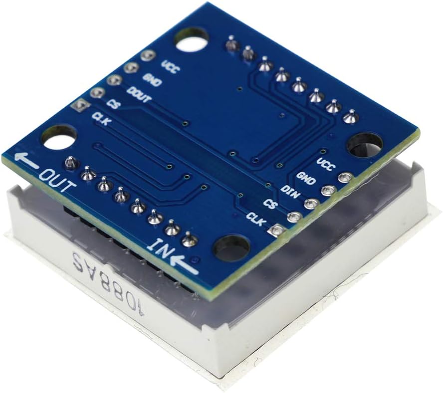 HiLetgo 3pcs MAX7219 8x8 Dot Matrix LED Display Module 5V MCU Control MAX7219 8 * 8 LED Dot Matrix DIY Kit