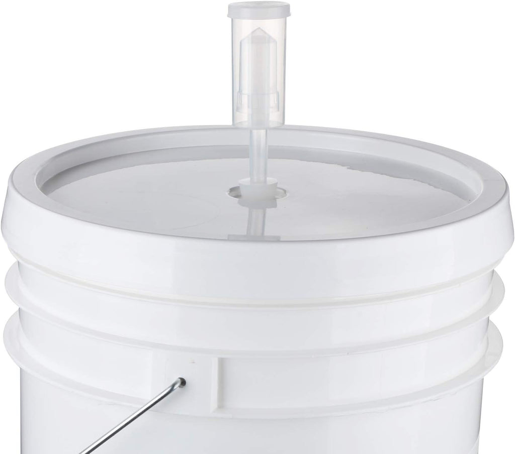 2-Pack Plastic Fermenter - 6.5 Gallon Food-Grade Fermenting Bucket Homebrewing Fermentor with Spigot and Airlock