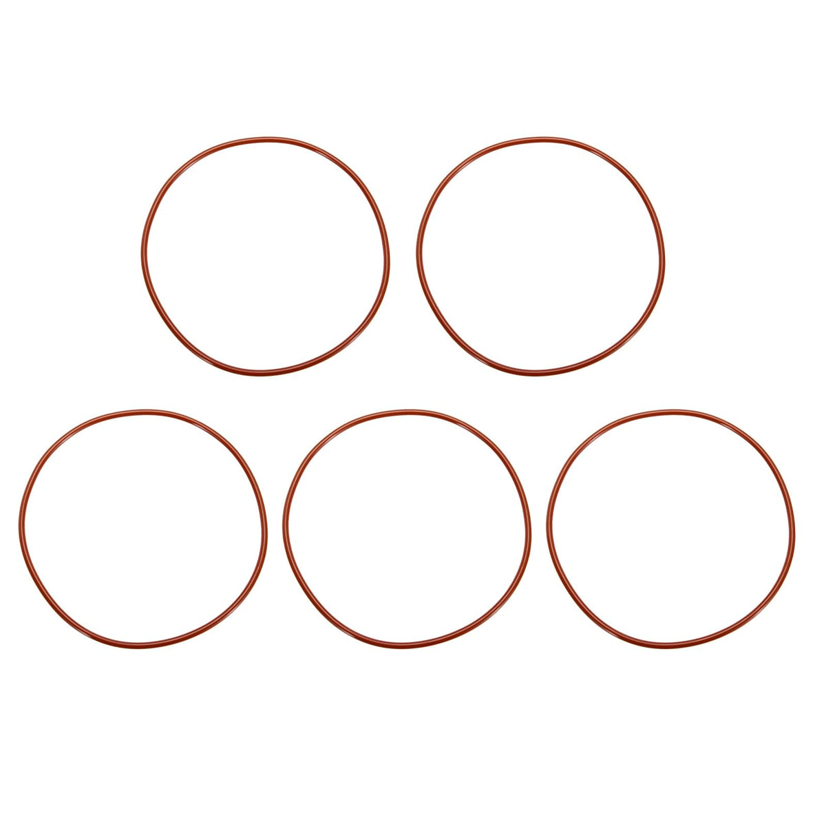 DEFANEX 5Pcs Silicone O-Ring VMQ Sealing 4" ID 4-3/16" OD 3/32" Width