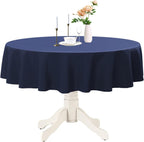Round Tablecloth 70 Inch, Navy Blue