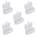 5Pcs 9V Battery Storage Case Organizer Box Holder, Transparent