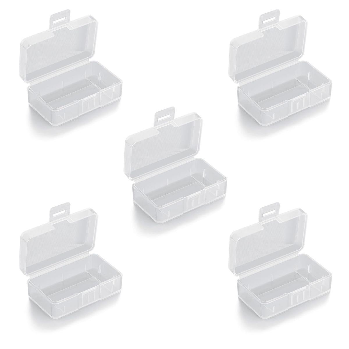 5Pcs 9V Battery Storage Case Organizer Box Holder, Transparent