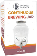Continuous Kombucha Brewing Jar with Spigot | 5 Liter Glass Jar with Spout for DIY Fermentation | Long Term Kombucha