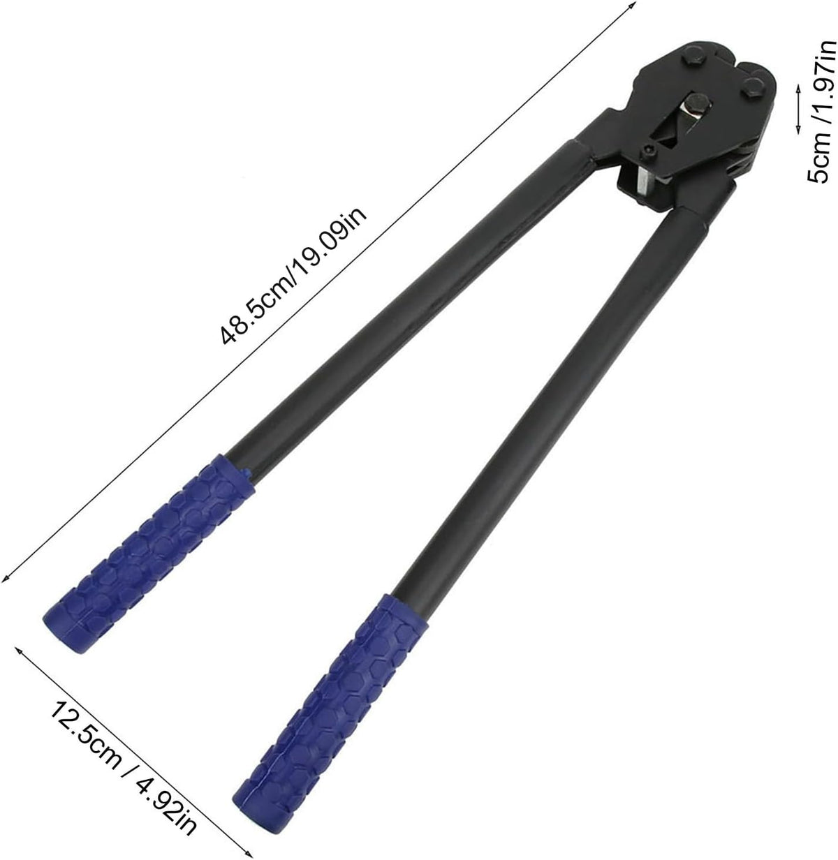 16-19mm Strapping Crimper Pliers Manual Banding Tool for Heavy Duty (Blue)