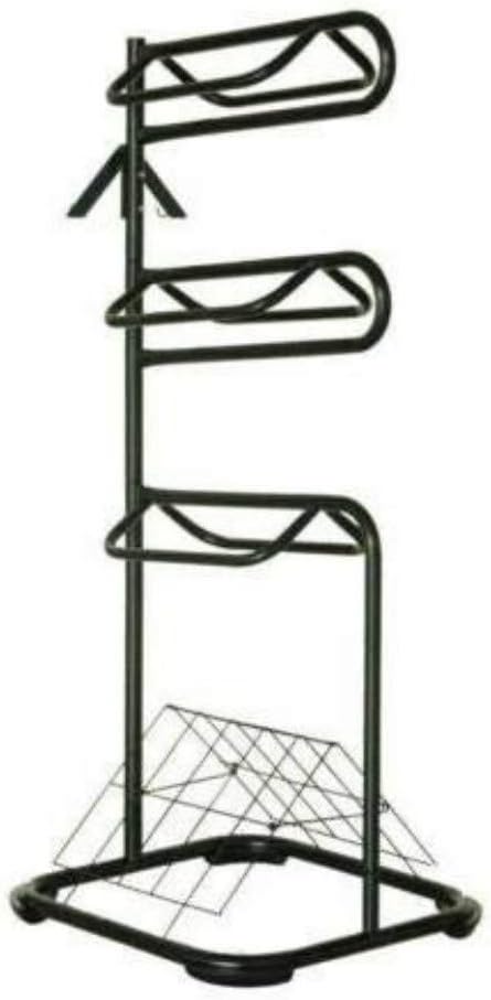 Heavy Duty 3 Tier Rotatable Saddle Rack Stand H68.5 x W30 x D30.