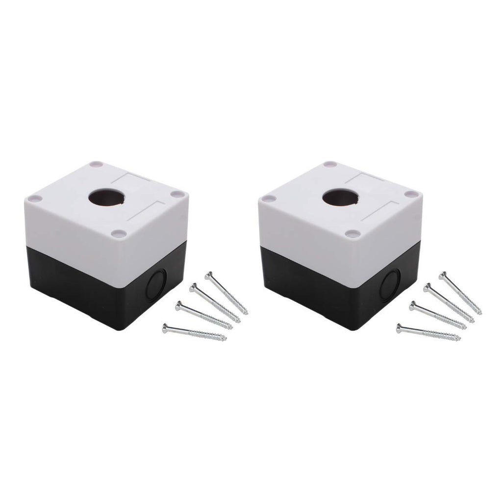 22mm Push Button Control Station Box, Single Hole Enclosure 2 Pack