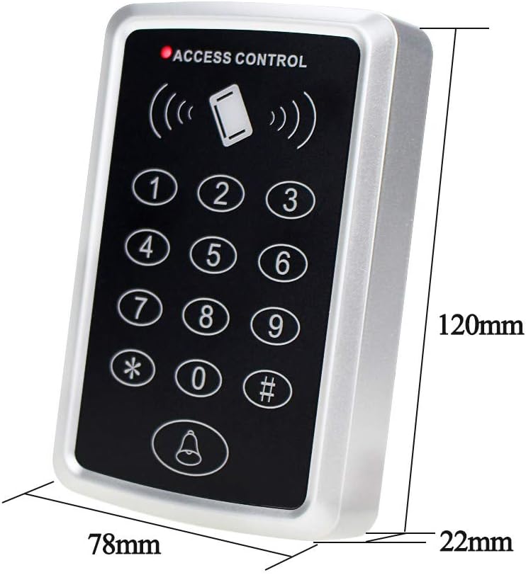 Security Access Control System kit Card Swipe, keypad Door Lock, 1000 User Capacity, smart Door Opener, 180kg /350LBs