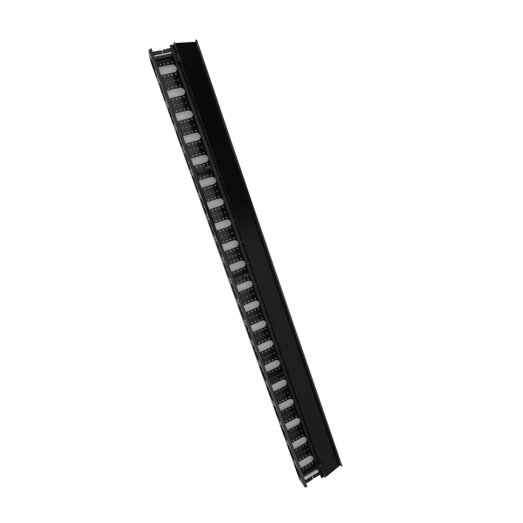 42U Vertical Cable Manager, Metal,20 Slots, Integrated Design