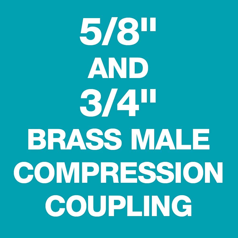 Gilmour 801134-1003 Heavy Duty Zinc and Brass Male Clamp Coupling, 5/8" x 3/4"