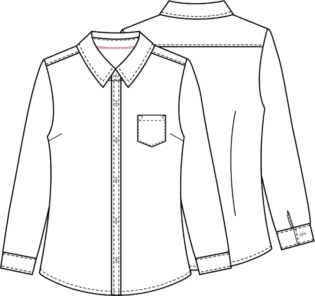 Classroom Uniforms Juniors Long Sleeve Oxford Shirt