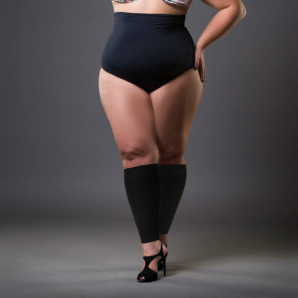 3 Pairs 20 Inches Wide Plus Size Calf Compression Socks for Circulation Compression Long Legs Sleeves 20 - 30 mmhg