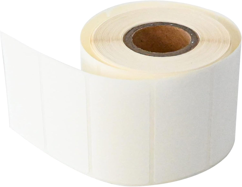 500 Stickers 1" x 2" White Dissolvable Food Labels 1 Roll