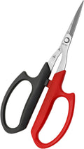 931 Stainless Steel Harvesting Shears, Pointed Tip Pruning Shear, 1.5 in / 38 mm Blade, Ergonomic Soft Grip, Shock