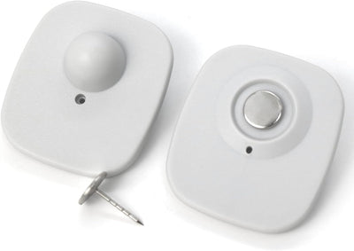 Retail Security Tags, 8.2mhz System Chip-Matched Retail Security System Sensors, Square Hard Clothing Hard Tags (Grey)