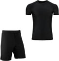 MMA Rash Guard & BJJ Shorts Set Kids Fight Training Grappling Wear Jiu Jitsu Gi Trunks Outfit Set
