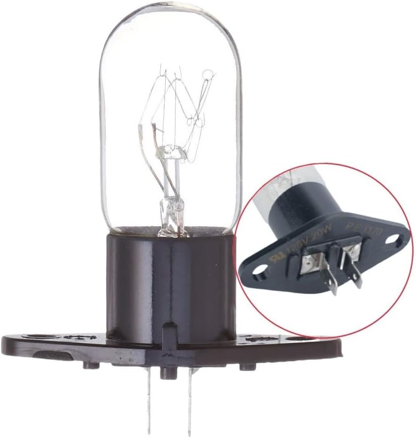 Microwave Light Lamp Bulb 125V 20W fits for GE LG Samsung Panasonic-Replace WB36X10063 6912W3B002L 26QBP1109 6912W3B002G
