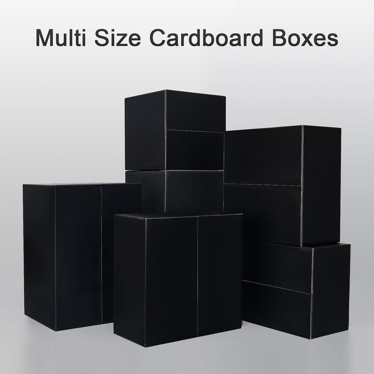 Shipping Boxes Medium 10x7x6 Inches, 30 Pack Mailer Packaging Boxes Bulk, Black Corrugated Cardboard Boxes for Small