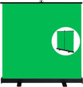 77x76in Collapsible Green Screen Backdrop Portable Photo Background | Retractable Chroma Key Panel, Wrinkle-Resistant