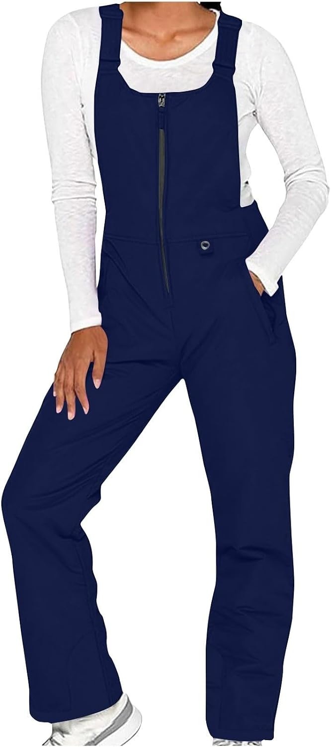 Snow Pants Womens Snow Bibs Ski Pants Winter Waterproof Insulated Bib Snowboard Pant Ski Jumpsuit Coveralls Overalls