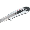 Rock Hard Aluminist Utility Knife, 7-Point Snap Blade Cutter, Silver