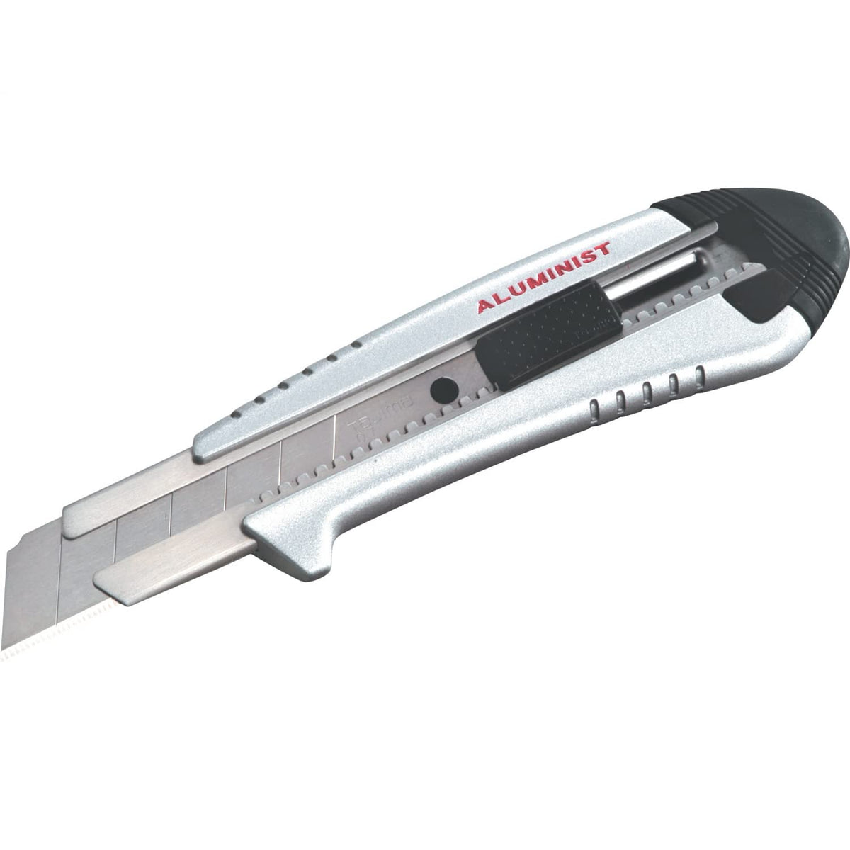 Rock Hard Aluminist Utility Knife, 7-Point Snap Blade Cutter, Silver