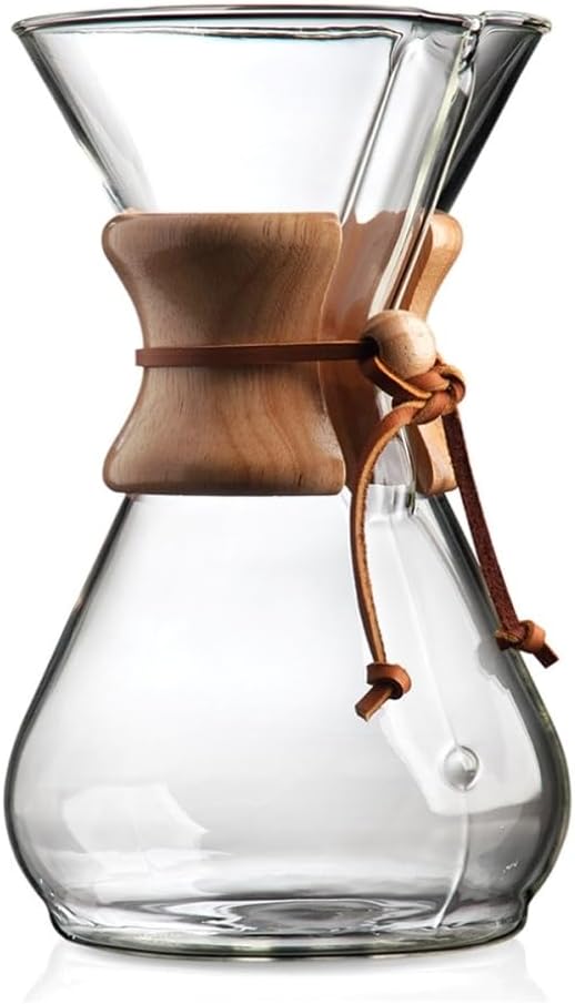 Pour-Over Glass Coffeemaker - Classic Series - 8-Cup - Exclusive Packaging | Manual Drip Coffee Brewer, Non-Porous