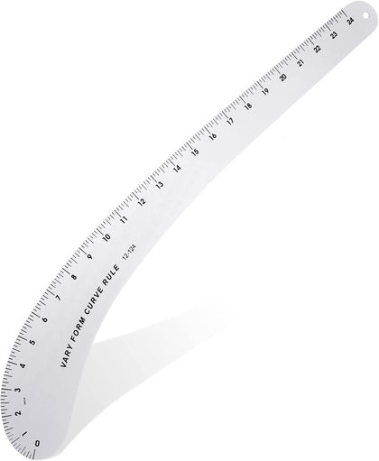 French Curve Square Ruler Solid Aluminum Vary Form French Curve Hip Measuring Ruler for Making Crafts Sewing Design