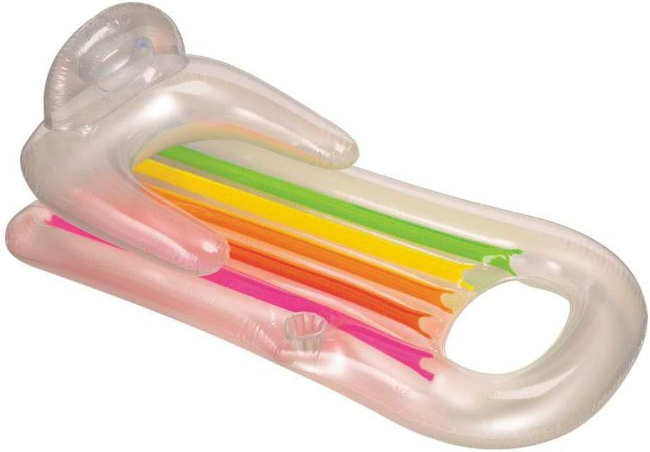 King Kool 58802EP Inflatable Lounging Swimming Pool Float, Multi-Colored
