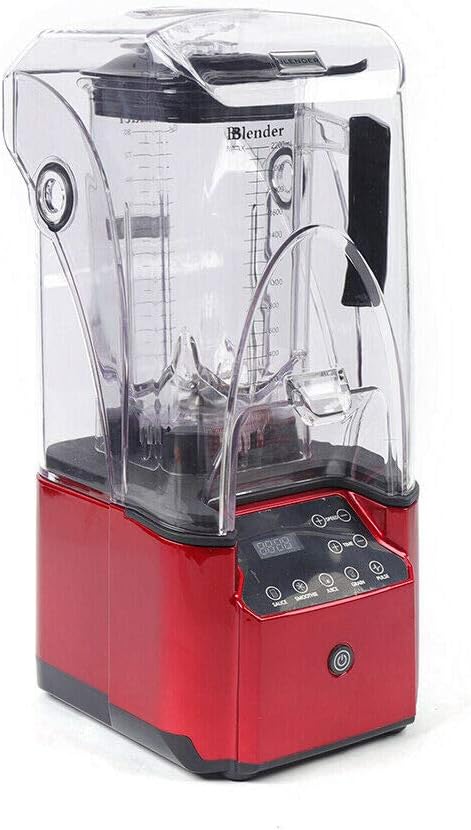 Soundproof Blender, 110V 2200W 2.2L Commercial Fruit Juice Smoothie Maker With Shield Quiet Sound Enclosure for