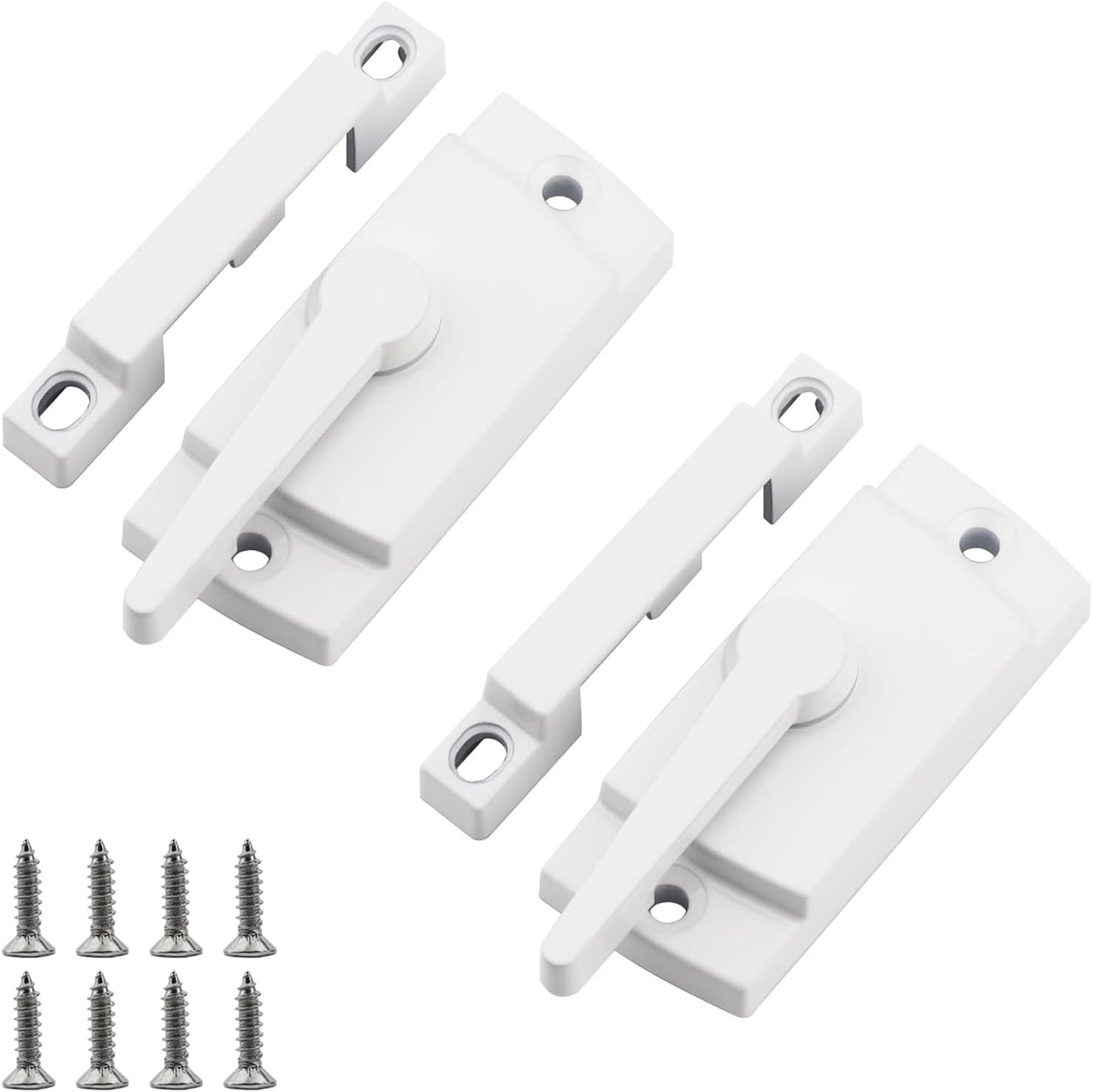 Window Sash Locks, 2 PCS Window Latches Replacement, Window Locks for up and Down Windows, Replacement Window Locks