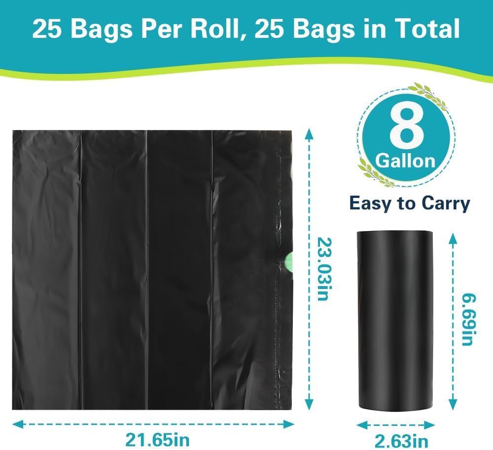 Portable Toilet Bags for Camping, Biodegradable Drawstring Toilet Bags | Lemon Scent, Compostable Bags for 5-8 Gallon