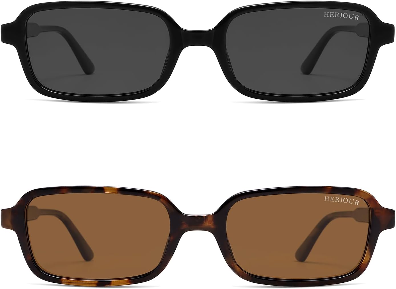 Polarized 90s Y2K Rectangle Sunglasses for Women | Classical Vintage Square Shades AR82383