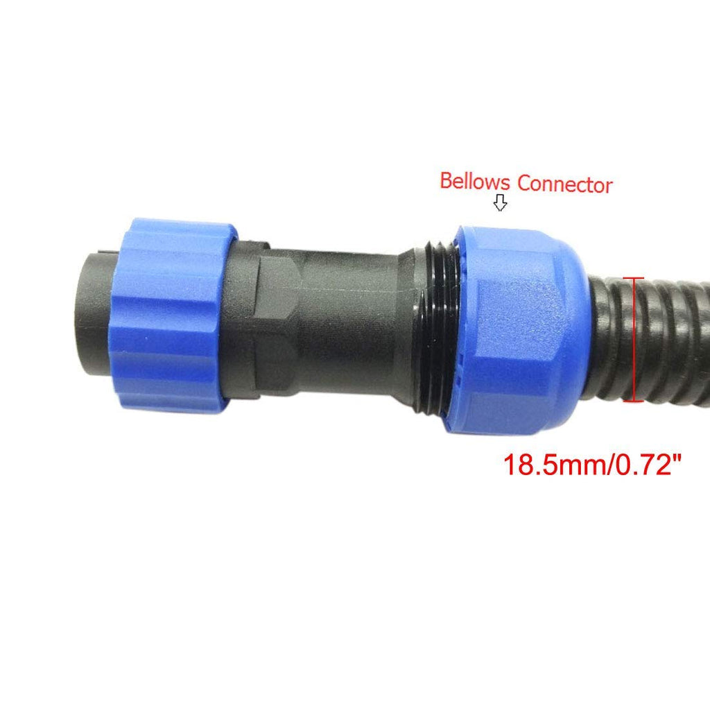 uxcell SD20 20mm 4 Pin 4P Square Waterproof Aviation Cable Connector Socket