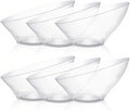 54 Oz Clear Plastic Angled Serving Bowls, 12 Pack