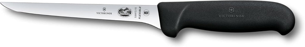 Fibrox 6 Inch Flexible Boning Knife, Straight Blade, Black