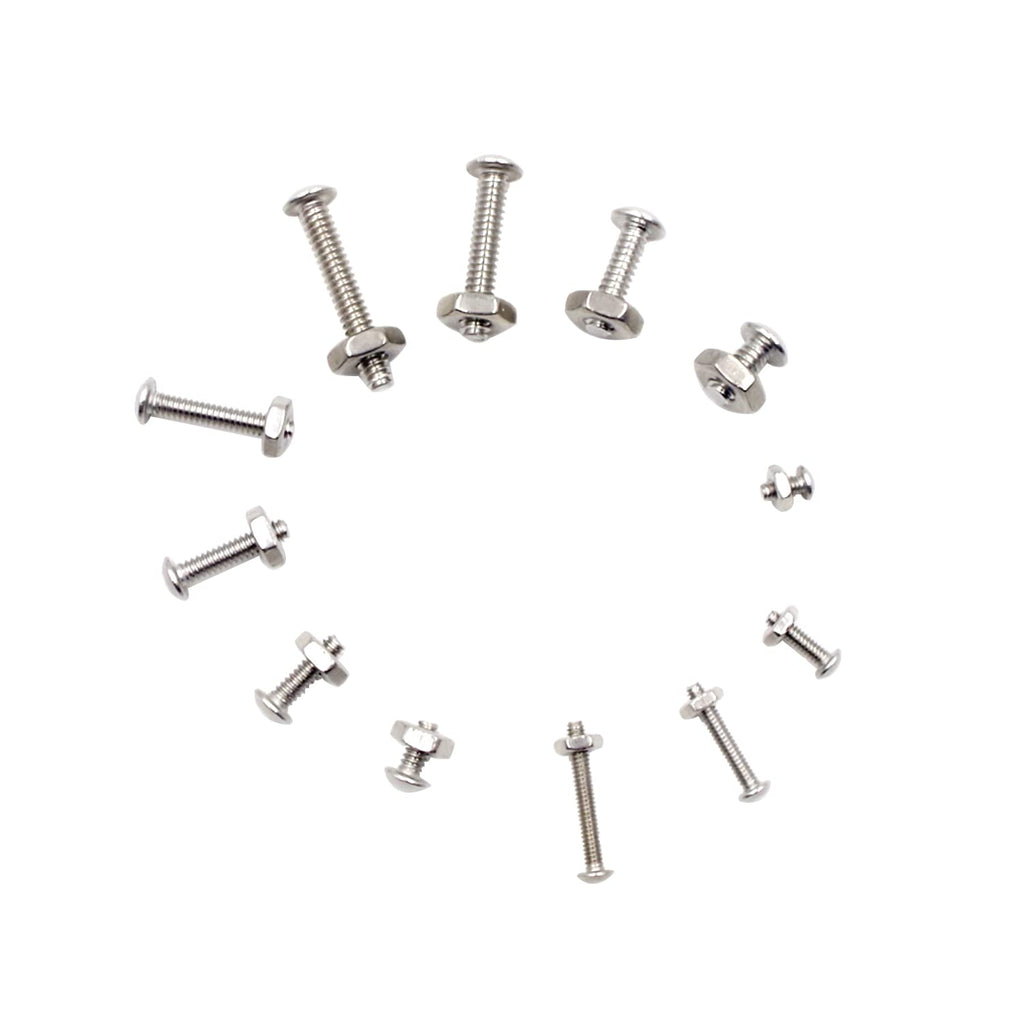 #2-56#4-40#6-32 UNC 304 SS Button-Head Socket Cap Screws & Nuts Kit