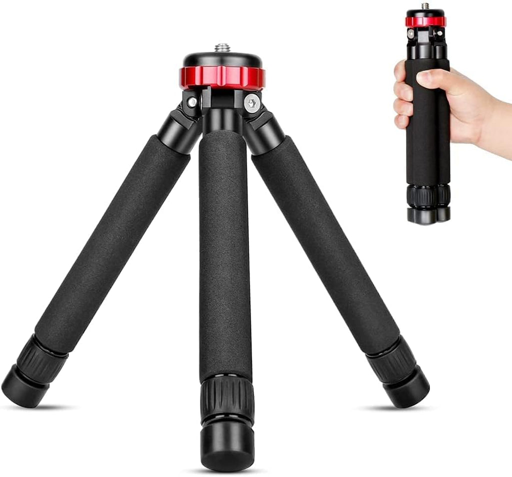 Camera Mini Tripod Table Stand - Compact Aluminum Desktop Tripod | 1/4" & 3/8" Screw Mount, Compatible with DSLR