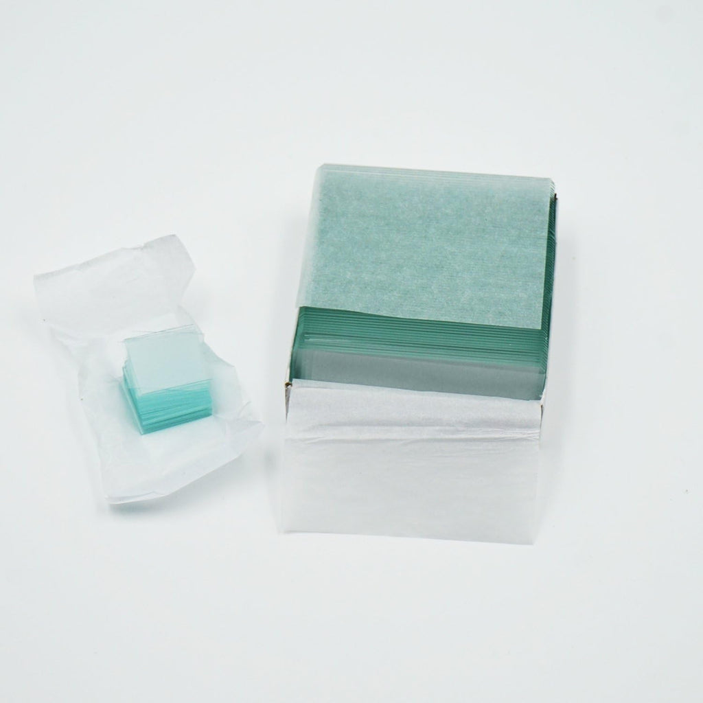 E35.3501 Blank Microscope Slides & 100-Pieces Square Cover Glass, Glass