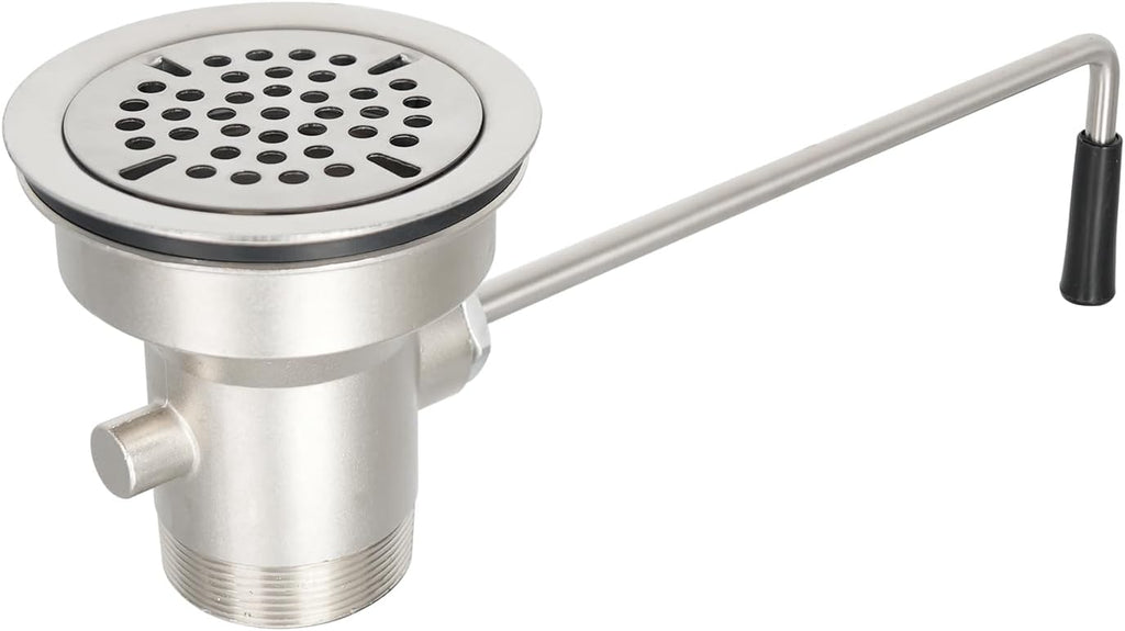 3-1/2 Inch Commercial Sink Drain with Twist Handle Waste Drain Valve