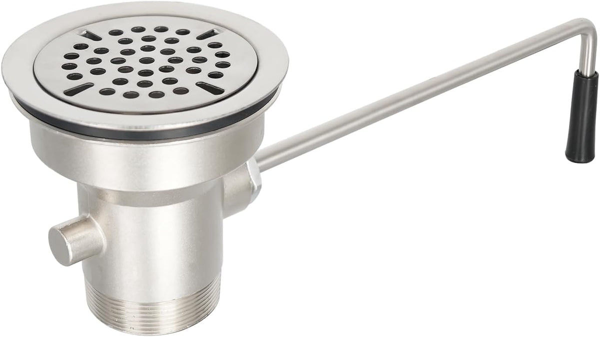 3-1/2 Inch Commercial Sink Drain with Twist Handle Waste Drain Valve