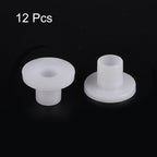uxcell 12pcs Flanged Sleeve Bearings Plastic Bushings 6mm Bore x 8mm OD x 10mm Length Nylon Bushings, White