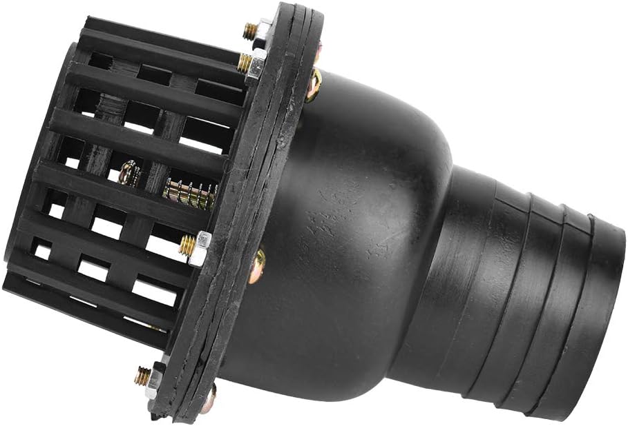 Foot Valve, 2 Inch Foot Valve For Irrigation Pump Foot Check Pvc Foot Valve Foot Valve 2 Inch, Foot Valve Black PVC Low Pressure Flat Check Valve for Fluid Machine (150)